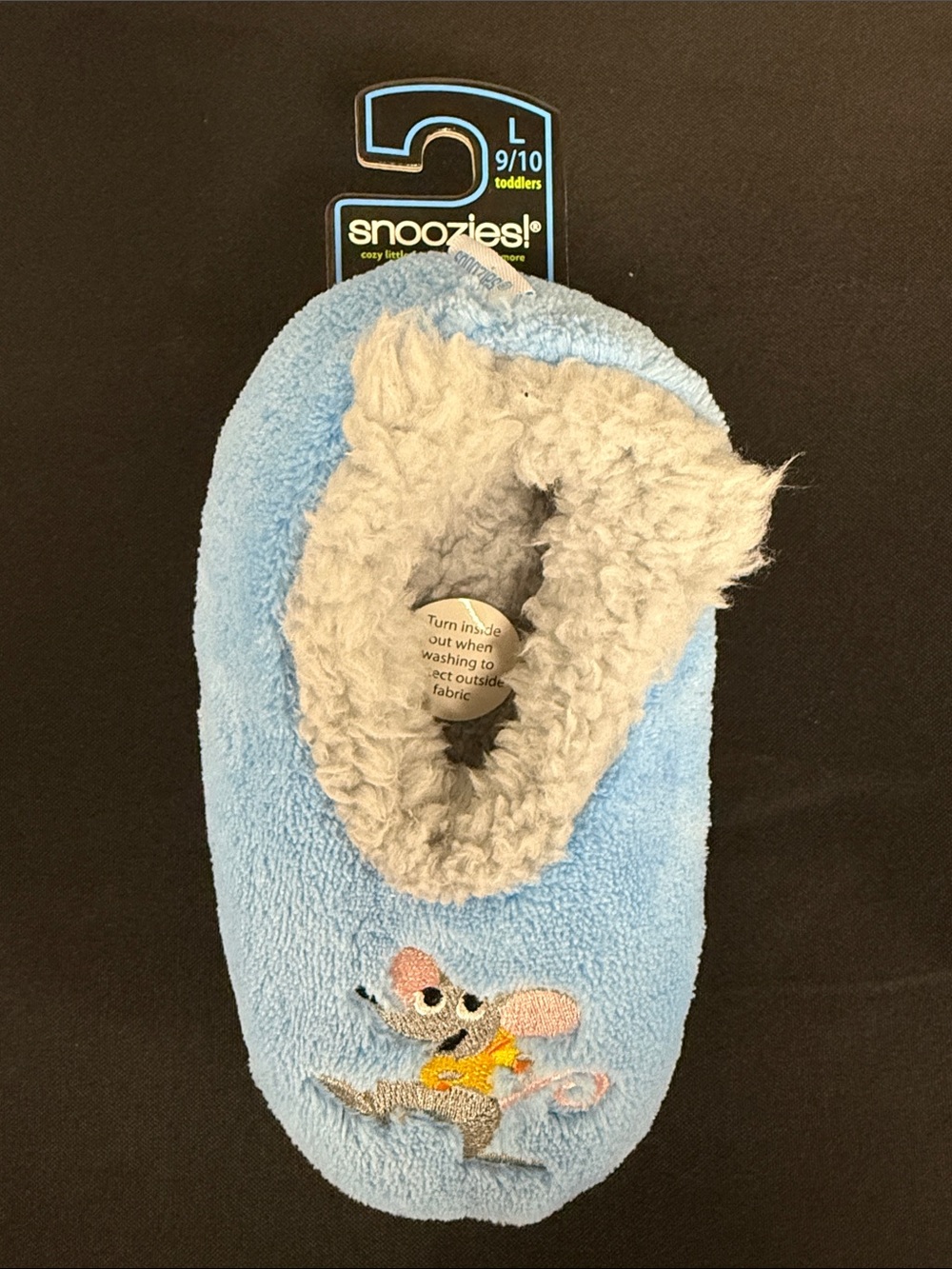 Snoozies! Toddlers Blue Plush Slip-On Slippers